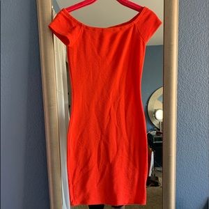 Orange tube dress